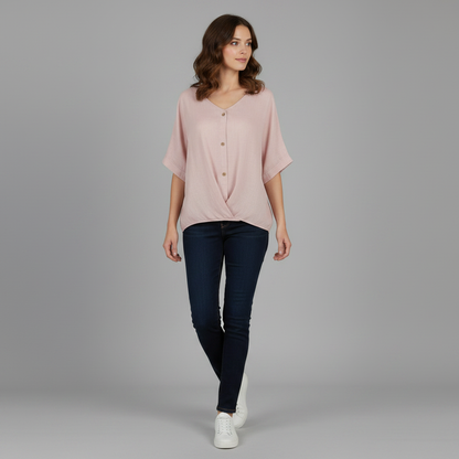 Elegant V-Neck Long Sleeve Blouse | Women's Fashion Top