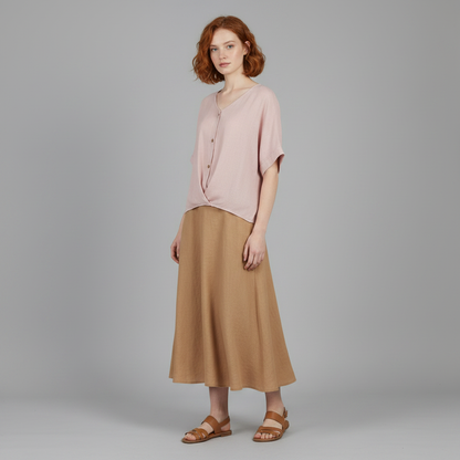 Elegant V-Neck Long Sleeve Blouse | Women's Fashion Top