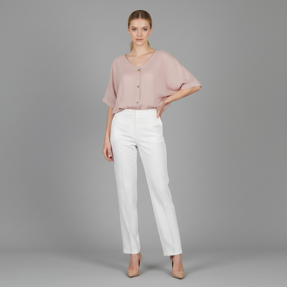 Elegant V-Neck Long Sleeve Blouse | Women's Fashion Top