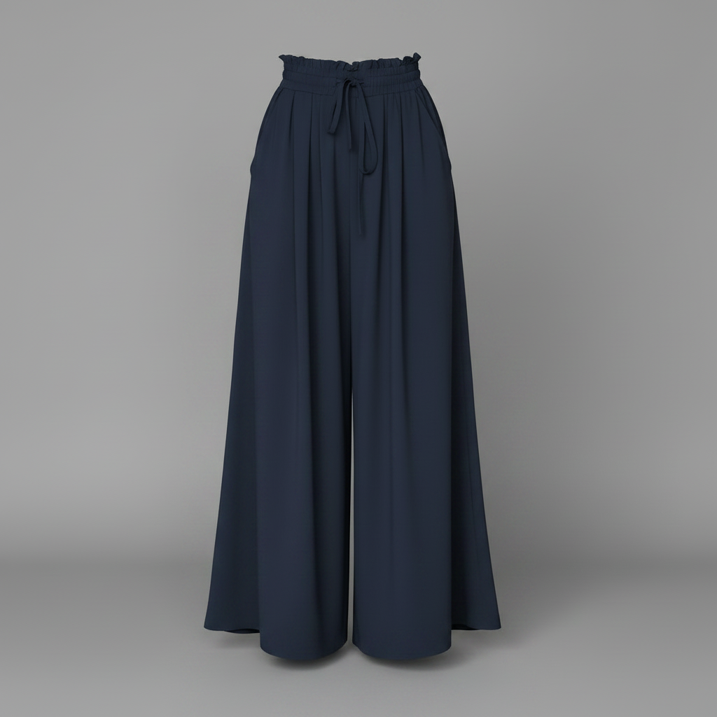 Linen Wide Leg Pants Women | Elegant Black Trousers