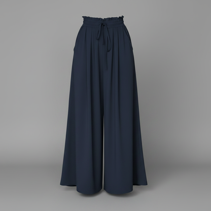 Linen Wide Leg Pants Women | Elegant Black Trousers